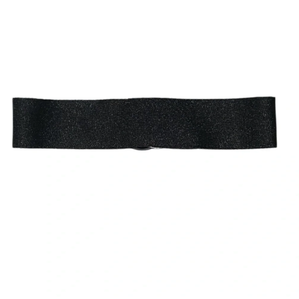 Authentic Banana Republic designer wide shimmer black mesh belt sz S/M